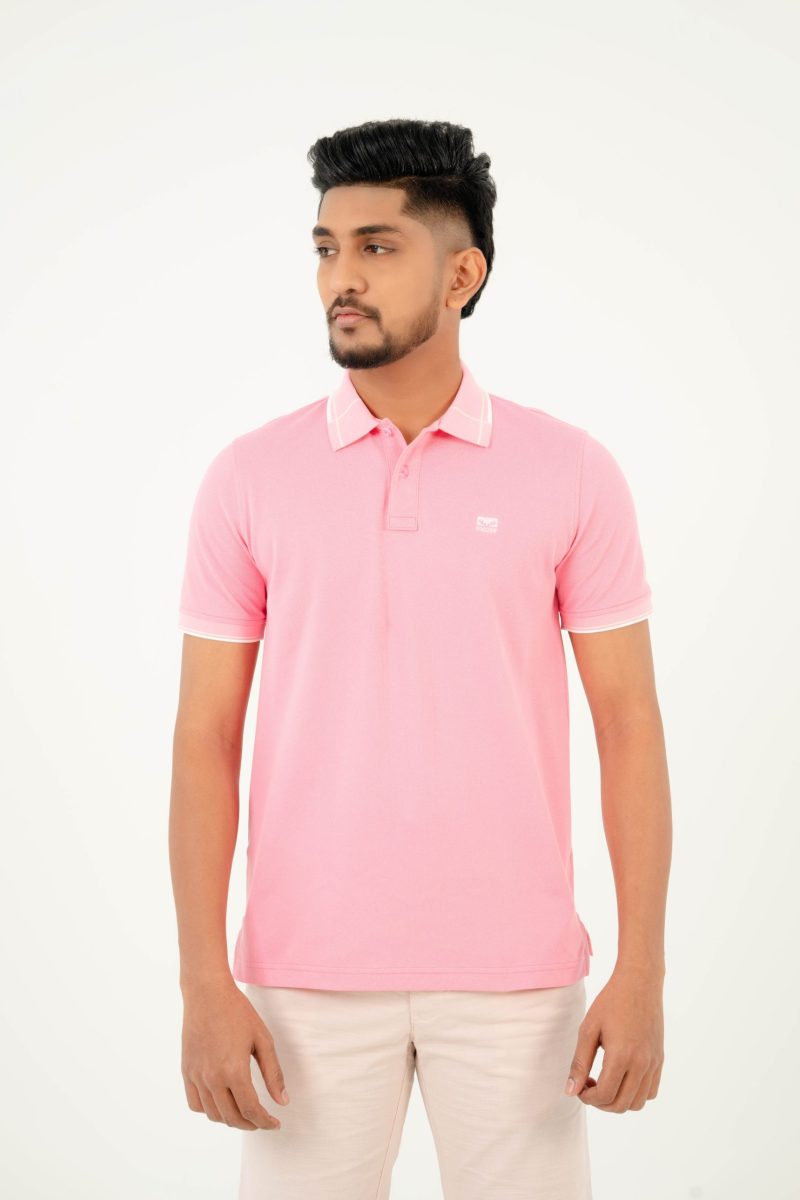 Moose Men's Geometric Polo T-shirt - Bubblegum Pink - Image 2