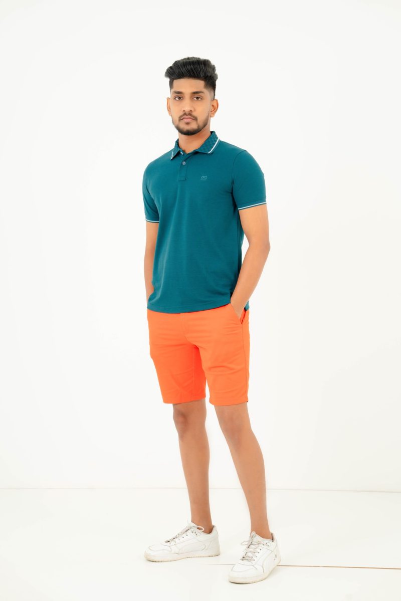 Men's Slim Fit Chino Short - Dark Orange
