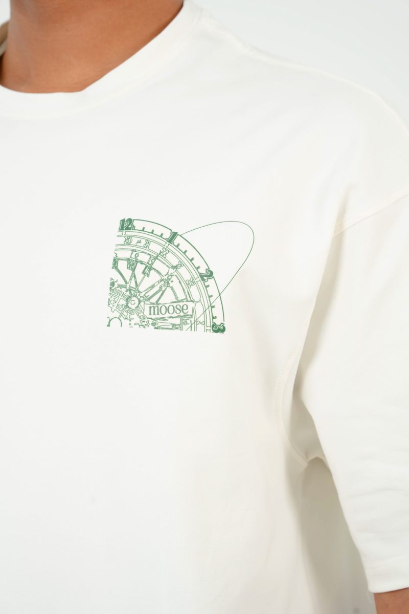 Oversized Graphic Print T-Shirt - Clock - Image 2