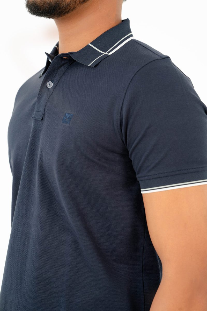 Moose Men's Geometric Polo T-shirt - Shadow Blue - Image 3