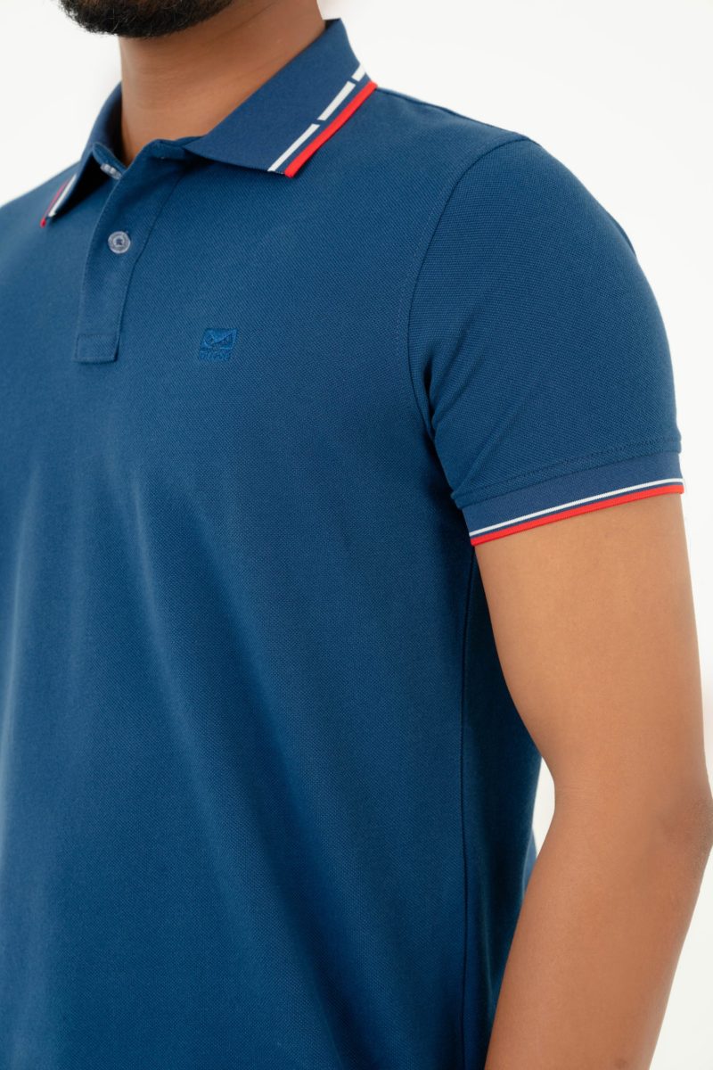 Moose Men's Subtle Polo T-shirt - Space Blue - Image 3