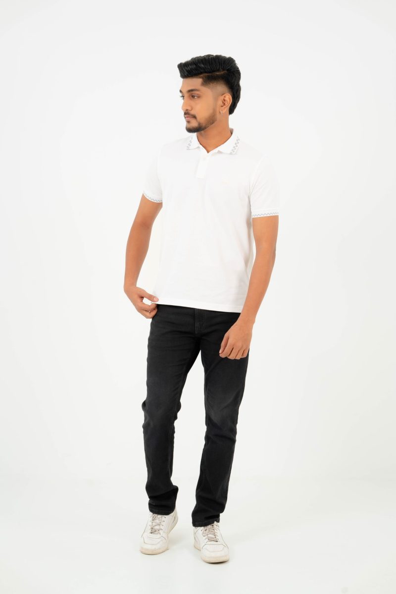 Moose Men's Contemporary Polo T-shirt - Off White
