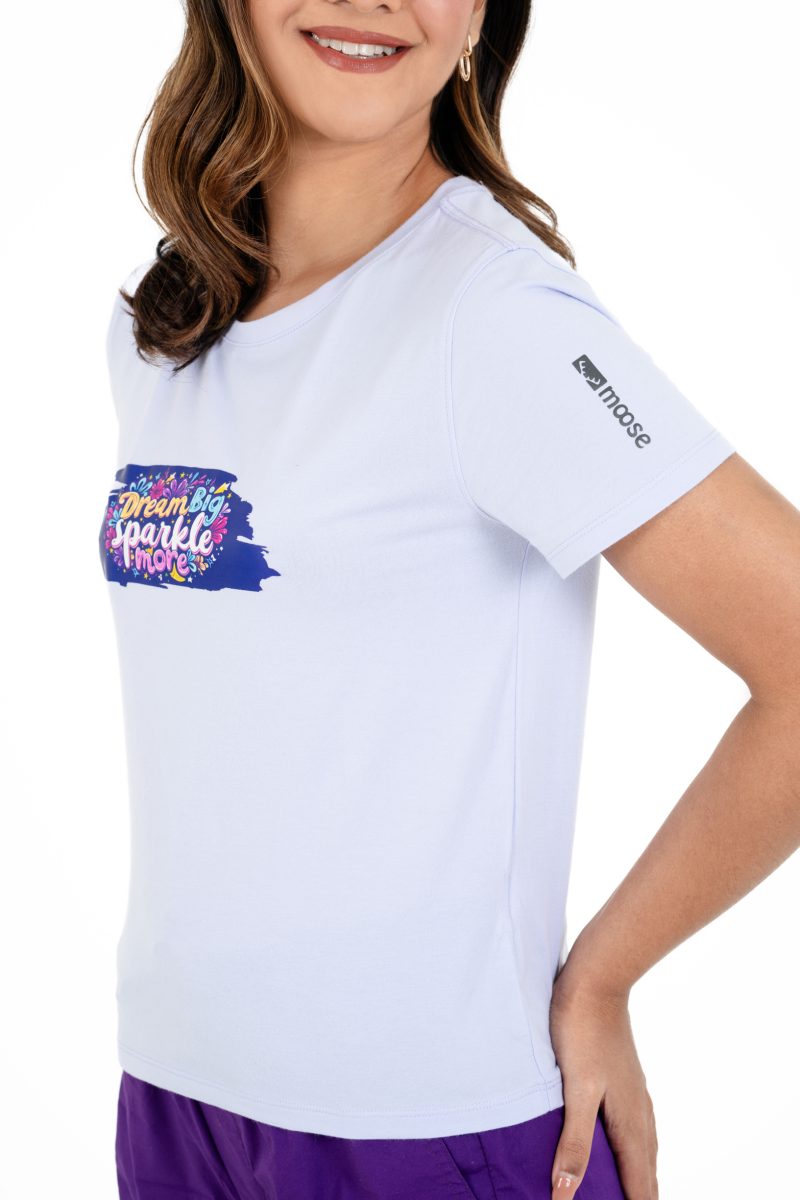 Positive Vibes Printed Crew Neck T-shirt - A55 Moonscape - Image 2
