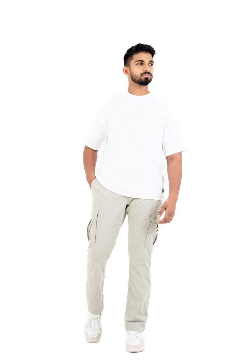 Men's Cargo Pant  - Light Grey - Image 2