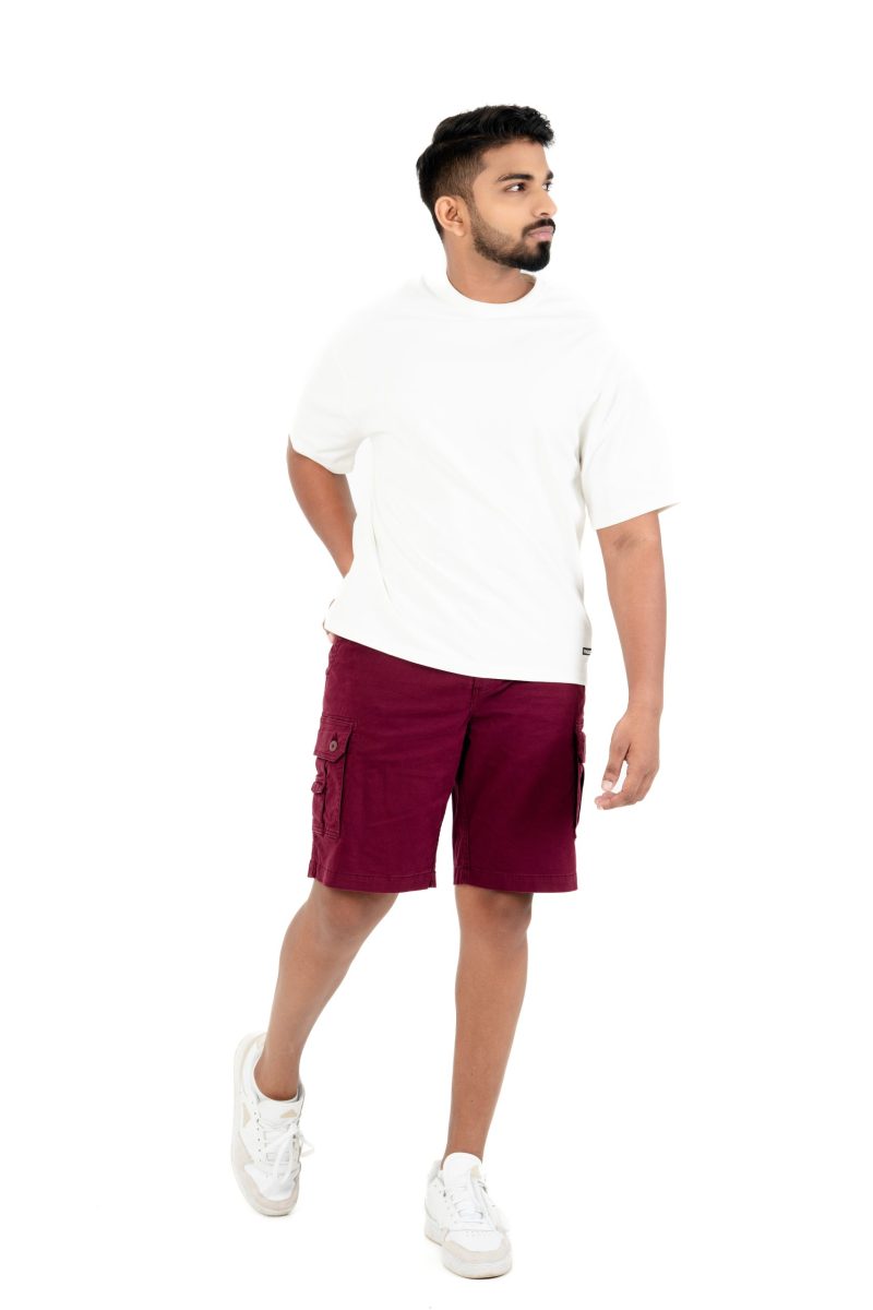 Men's Cargo Short  - Mulberry Wine - Image 2