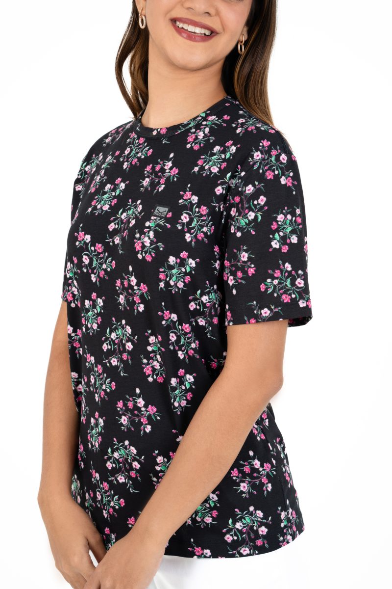 Everyday Essential Tee - Black Floral 2 - Image 3
