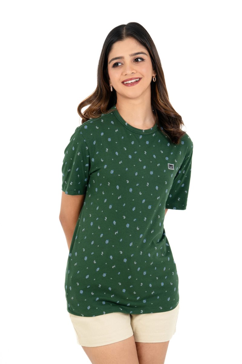 Everyday Essential Tee - Green Pattern