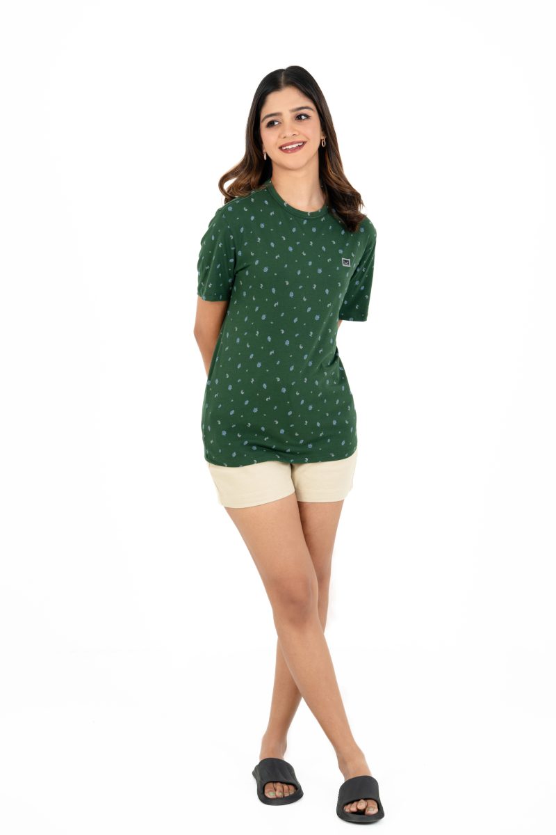 Everyday Essential Tee - Green Pattern - Image 2