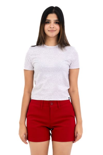 Women's Slim Fit T-Shirt - White Dot