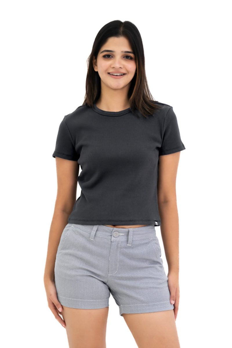 Women's Slim Fit T-Shirt - Muted Charcoal