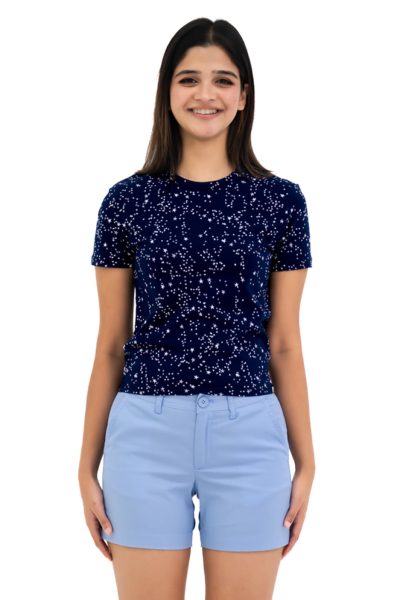 Women's Slim Fit T-Shirt - Star Night